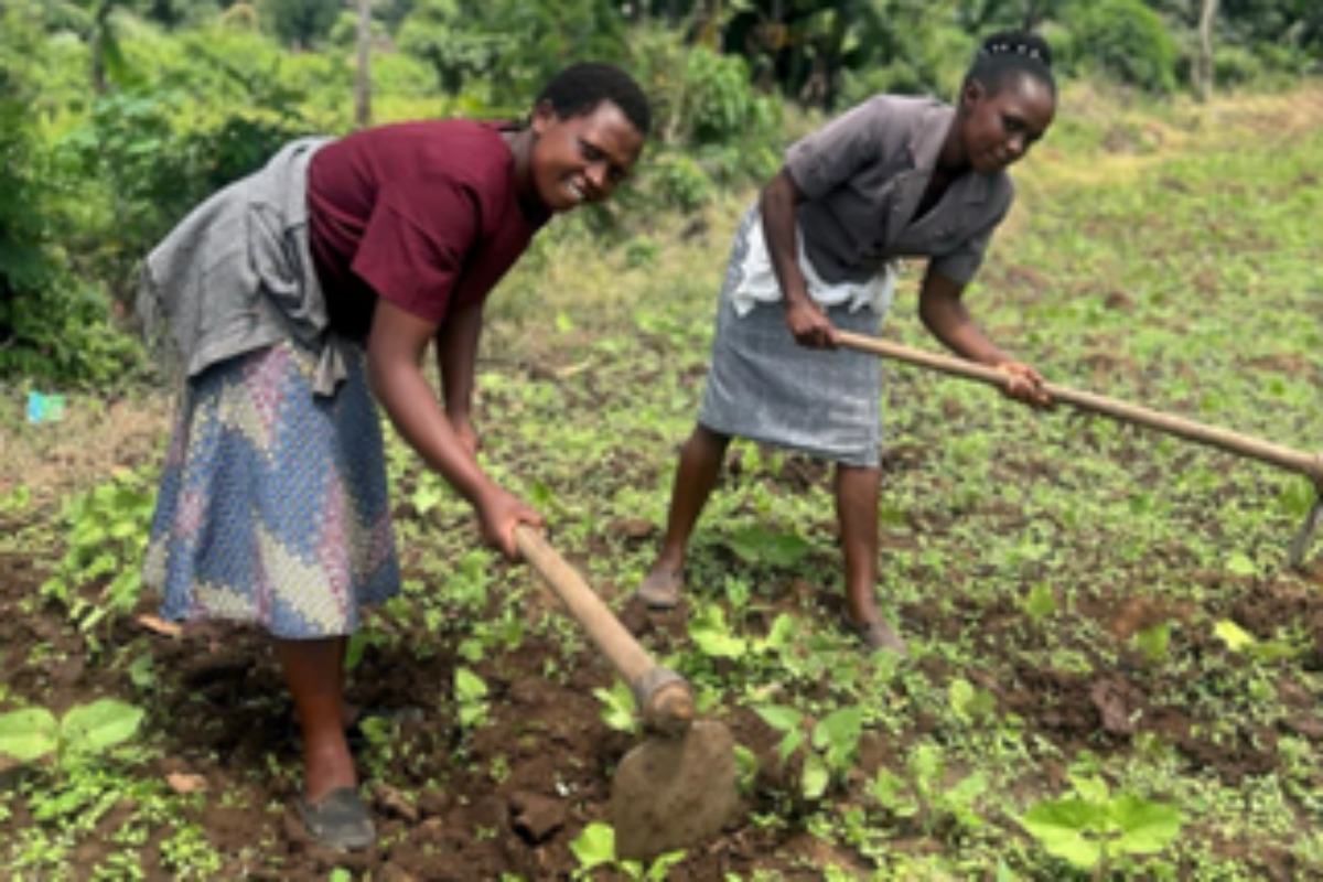 Caren Cheluley and Gladys Chepkemoi during the interview