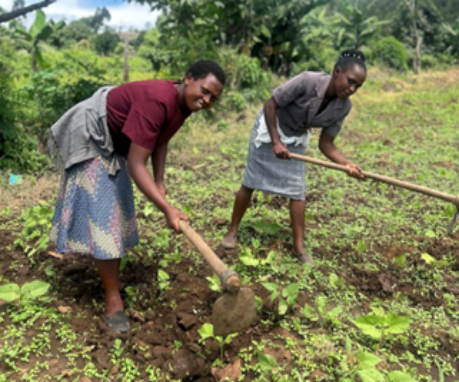Caren Cheluley and Gladys Chepkemoi during the interview 